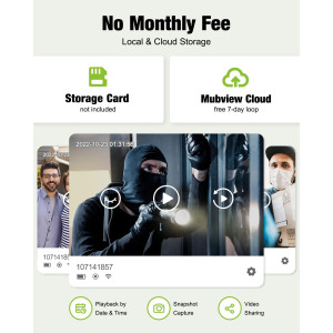 Sonnerie Vidéo Sans Fil MUBVIEW 1080p : Vision Nocturne & Plus