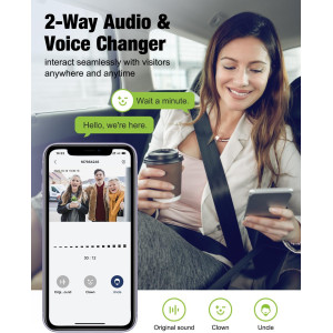 Smart MUBVIEW Wireless Video Doorbell: 1080p, 2-Way Talk, Night Vision