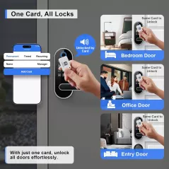 Serrure Intelligente à Empreinte Digitale sans Clé - Argent