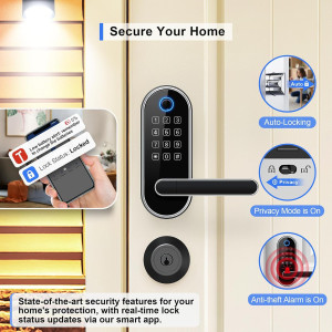 Smart Keyless Entry Lock: Biometric Fingerprint Keypad for Doors