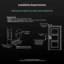 Lock Aqara U100 : Serrure Intelligente Avec Empreinte Digitale
