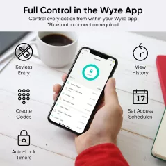 Wyze Serrure Intelligente Auto-Lock : Accès Empreinte Digitale, Clavier Rétroéclairé, Bluetooth, Sécurité IPX5