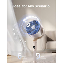Ventilateur Dreo Smart : Silencieux, Oscillation et Lumière RGB