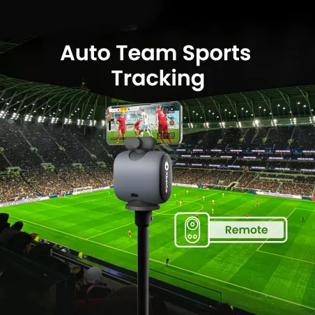 Caméra Sport AI XbotGo 4K: Suivi dÉquipe, Gimbal 360°, Streaming Live - Vert Éclatant!