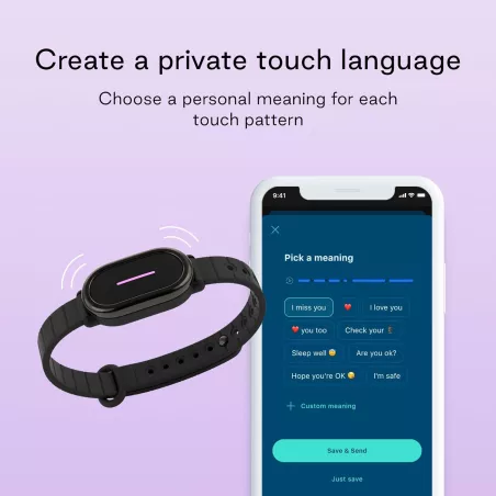 BOND TOUCH 4: Bracelets Connectés pour Couples à Distance - Restez Proches, Vibration Haptique & Longue Autonomie