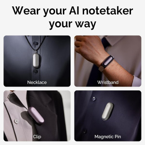 PLAUD NotePin: AI Voice Recorder for Meetings & Lectures, 64GB Memory