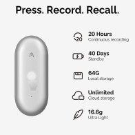 PLAUD NotePin: AI Voice Recorder for Meetings & Lectures, 64GB Memory