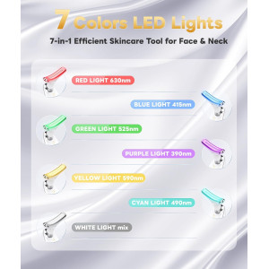 7 Color Portable Facial Massager | Light-Based Skin Care Tool