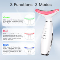 3-in-1 Beauty Massager: LED, Thermal & Vibration for Skin Care