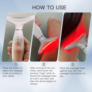 3-in-1 Beauty Massager: LED, Thermal & Vibration for Skin Care