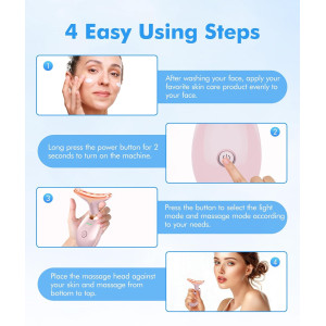 Revitalize Your Skin: 7-Color Red Light Therapy Massager Tool