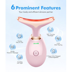 Massageur Facial Vibrant 7 Couleurs - Anti-rides & Double Menton
