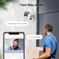 Caméras de Surveillance Solaire 2K: Sécurité Ultime, Installation Facile, Vue 360°! (Lot de 2)