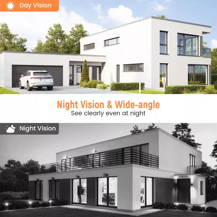 Sonnette Vidéo Intelligente WiFi : Sécurité Optimale, Détection IA, Audio Bidirectionnel & Vision Nocturne