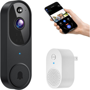Smart Wireless Video Doorbell with AI Detection & Night Vision