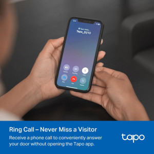 TP-Link Tapo D210: 2K Smart Video Doorbell with Night Vision & Free AI