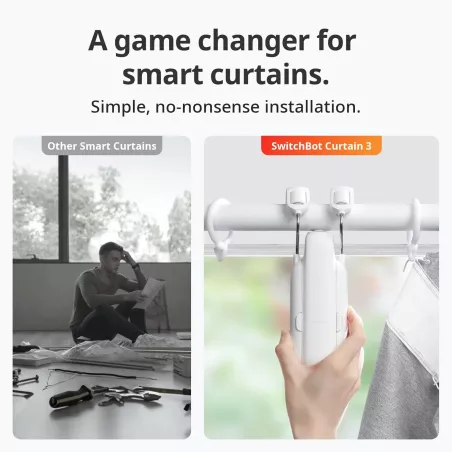 Ouvre-rideau SwitchBot : Bluetooth, Solaire, Compatible Alexa