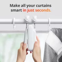 SwitchBot: Ouvre-Rideau Automatique Solaire - Contrôle Facile Alexa, Google & App! Adieu les Cordes!