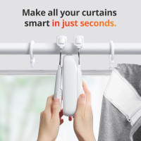 SwitchBot Smart Curtain Opener: Solar Powered, Remote Control, Alexa/Google/HomeKit - Effortless Automation!