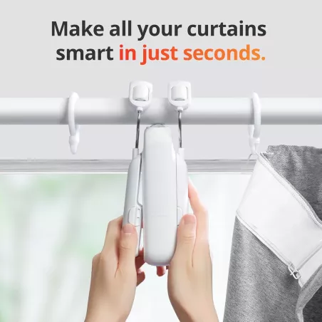 SwitchBot: Ouvre-Rideau Automatique Solaire - Contrôle Facile Alexa, Google & App! Adieu les Cordes!