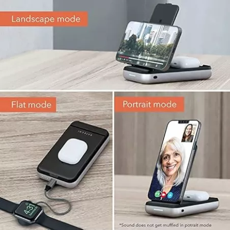 Chargeur sans fil Satechi Duo 3 en 1 pour iPhone et iPad