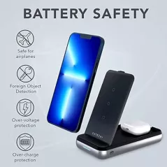 Chargeur sans fil Satechi Duo 3 en 1 pour iPhone et iPad