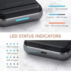 Chargeur sans fil Satechi Duo 3 en 1 pour iPhone et iPad