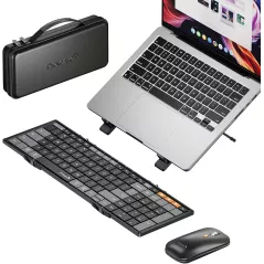 ProtoArc XKM01: Combo Clavier Souris Bluetooth Pliable - Productivité Mobile Ultime!
