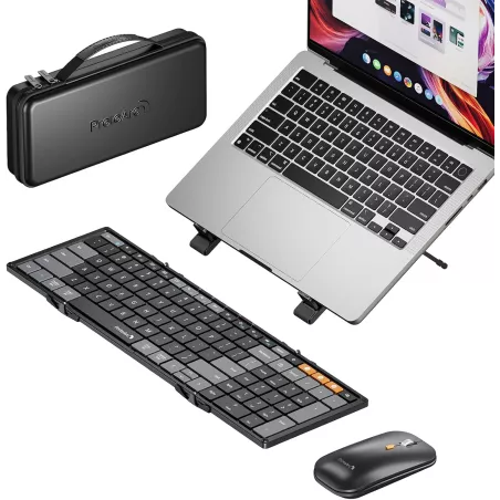 ProtoArc XKM01: Combo Clavier Souris Bluetooth Pliable - Productivité Mobile Ultime!