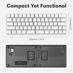 Wireless Ergonomic Split Mechanical Keyboard - Compact, Tactile, Hot-Swappable