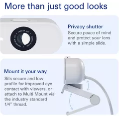 Elgato Facecam Neo : Webcam Full HD 1080p/60fps, Obturateur de Confidentialité, Correction Lumière - Pour Streaming et Appels...