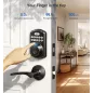 Veise Serrure de Porte Digitale Noire Mate : Empreinte, Code, Clé - Sécurité Moderne et Facile!
