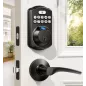 Veise Serrure de Porte Digitale Noire Mate : Empreinte, Code, Clé - Sécurité Moderne et Facile!