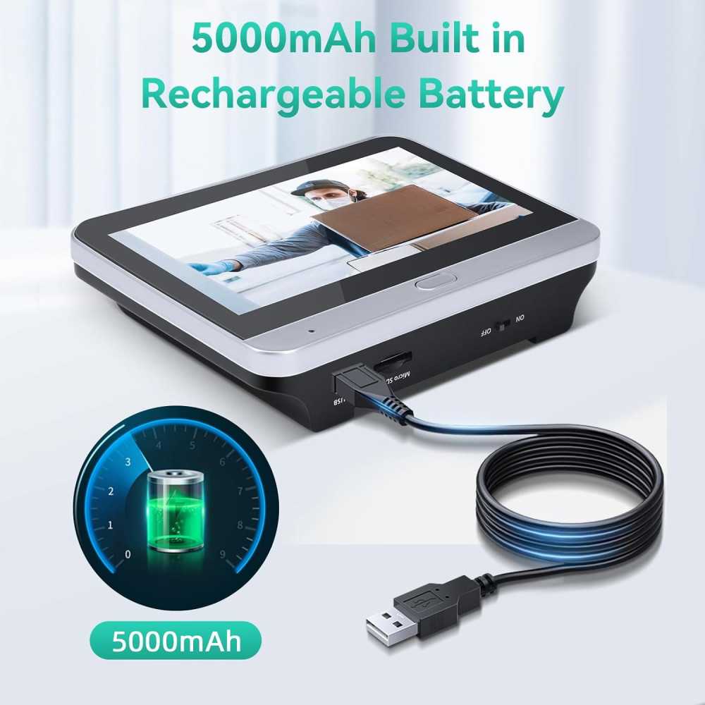 Caméra de Porte Vidéo 1080P - Moniteur 4.3, Detection de Mouvement