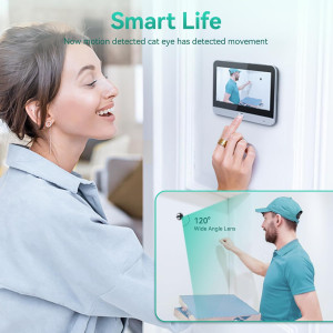 1080P Video Doorbell Camera with 4.3 Monitor & Two-Way Talk