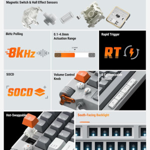 Clavier Gaming Nuphy Field75 HE : Switch Magnétique & 83 Touches