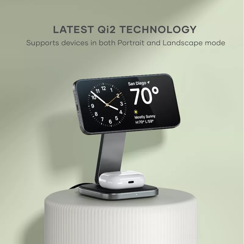 Chargeur sans fil Satechi 15W pour iPhone et AirPods Pro