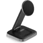 Satechi Chargeur 2-en-1 Qi2 : Recharge Rapide iPhone & AirPods - Design Pliable Idéal Voyage