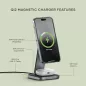 Satechi Chargeur 2-en-1 Qi2 : Recharge Rapide iPhone & AirPods - Design Pliable Idéal Voyage