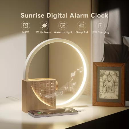 Réveil Vivilumens : Simulateur de lever, lumière & sons doux