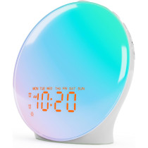 Sunrise Alarm Clock & Sound Machine: 17 Nightlights, Bluetooth, FM Radio
