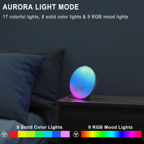 Réveil lumineux avec Bluetooth, 25 sons apaisants - Cadeau ideal