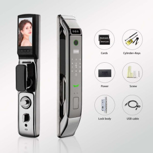 Smart 3D Face Recognition Door Lock with WiFi, Camera & Keyless Entry