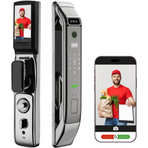 Smart 3D Face Recognition Door Lock with WiFi, Camera & Keyless Entry