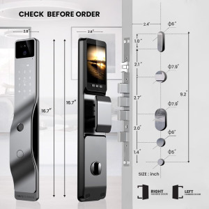Smart 3D Face Recognition Door Lock with WiFi, Camera & Alexa