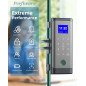 Perfiware Smart Glass Door Lock: Keyless Biometric Security - Easy Install, No Drill!