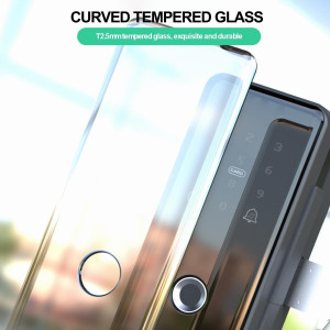 Smart Glass Door Lock: Keyless 3D Face & Fingerprint Security Solution