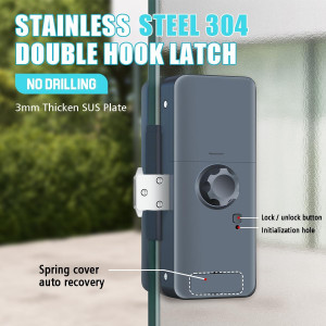 Smart Glass Door Lock: Keyless 3D Face & Fingerprint Security Solution