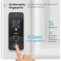 Lockly Visage Zeno Smart Lock: Facial Recognition & Keyless Entry