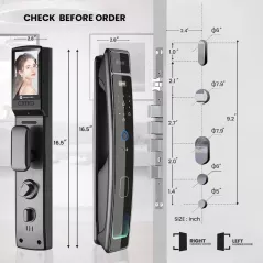 Serrure Intelligente 3D WiFi avec Reconnaissance Faciale: Sécurité et Accès Facile!